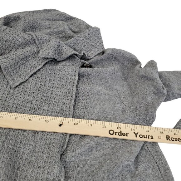 Soft Surroundings Miranda Wrap Cardigan Sweater Small Gray Wool Blend Envelope - Picture 8 of 10